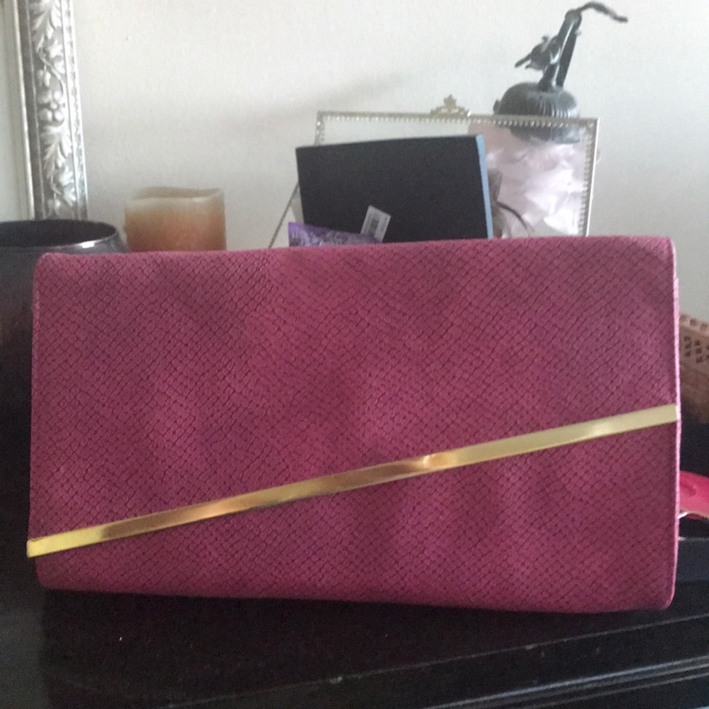 Pink and gold clutch-brand new
